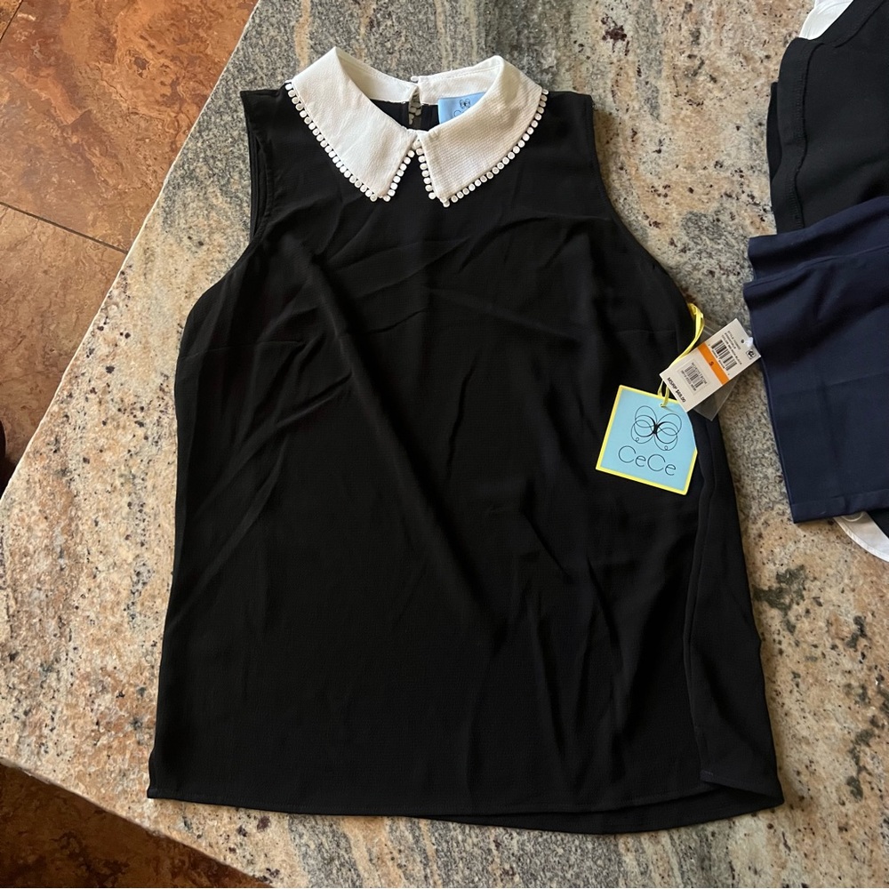 Black and white Cece top new with tags size small when new was $69